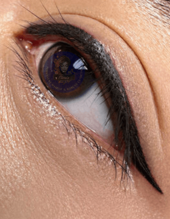 Permanent eyeliner for sharp eyes